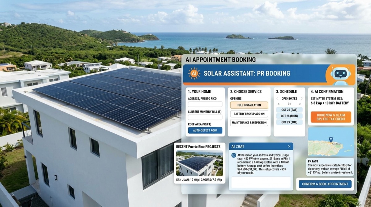 AI-powered Appointment setting solar guide solutions for service businesses
