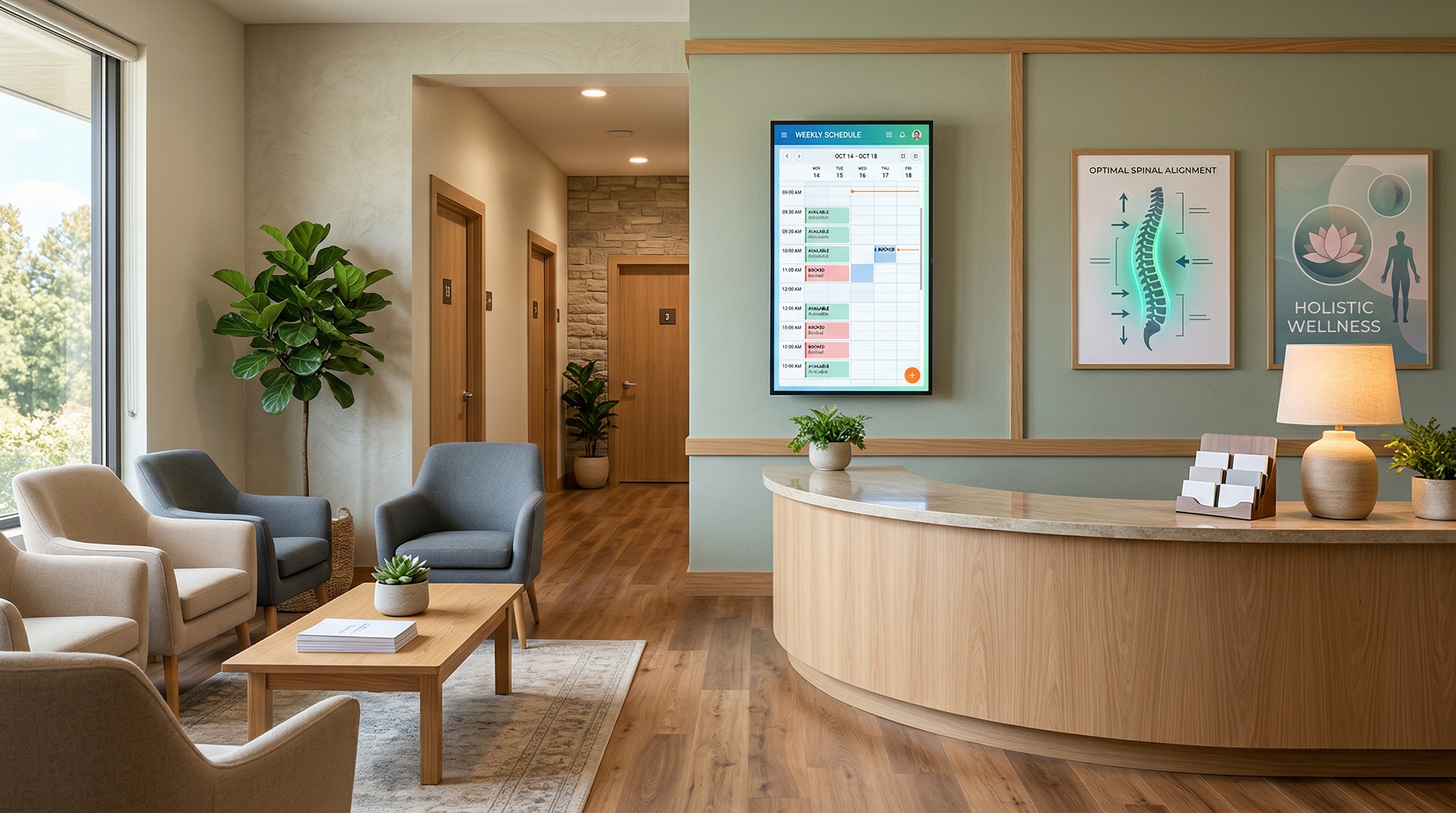 Chiropractic office reception scheduling