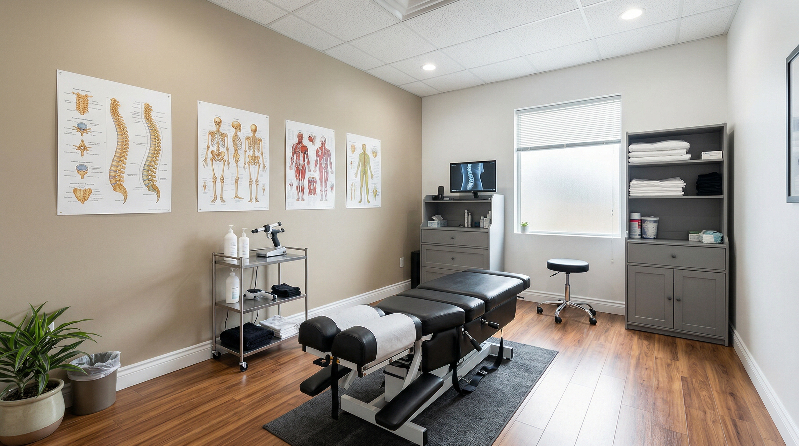 Chiropractic treatment room