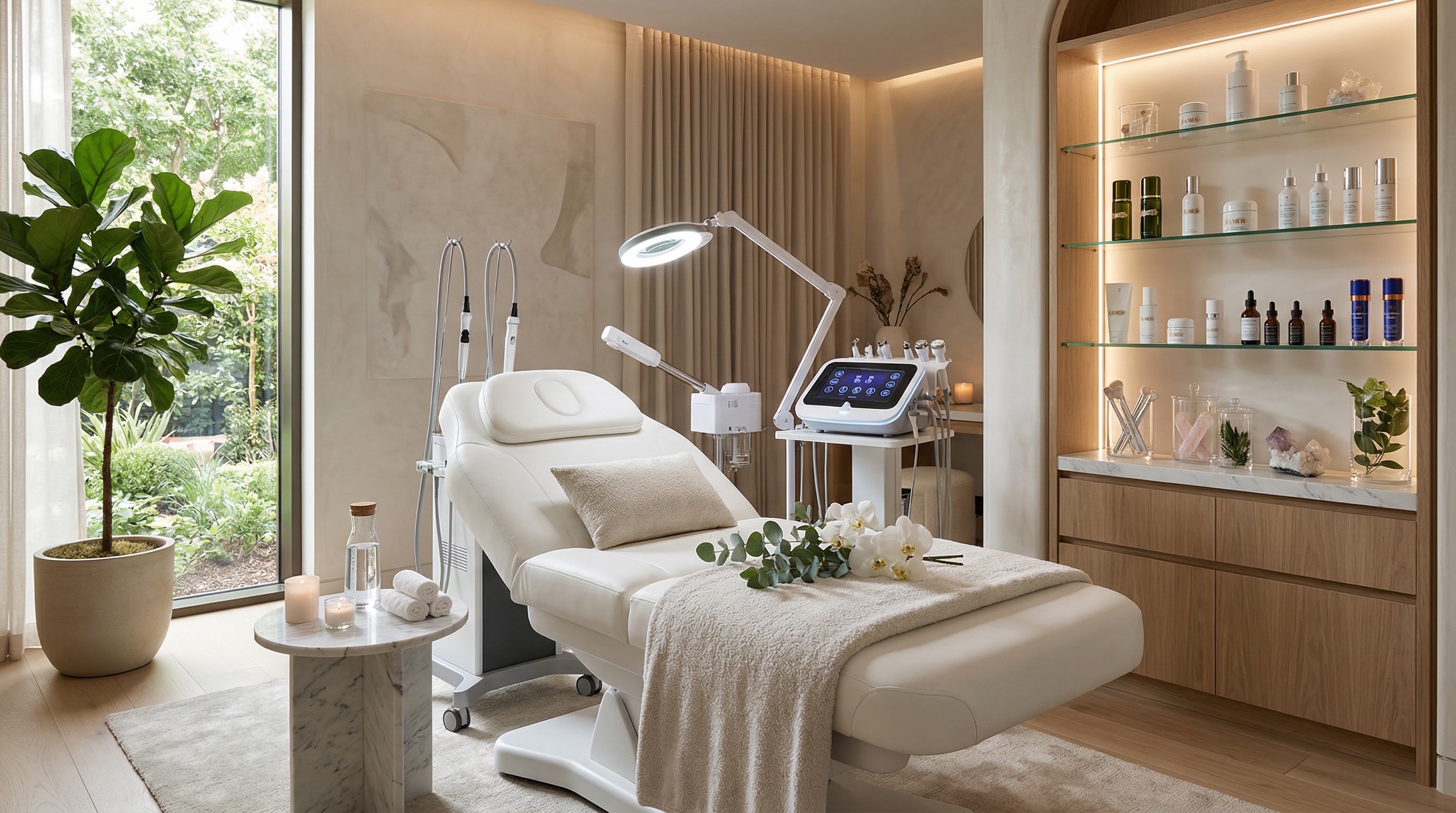 Aesthetic treatment setup