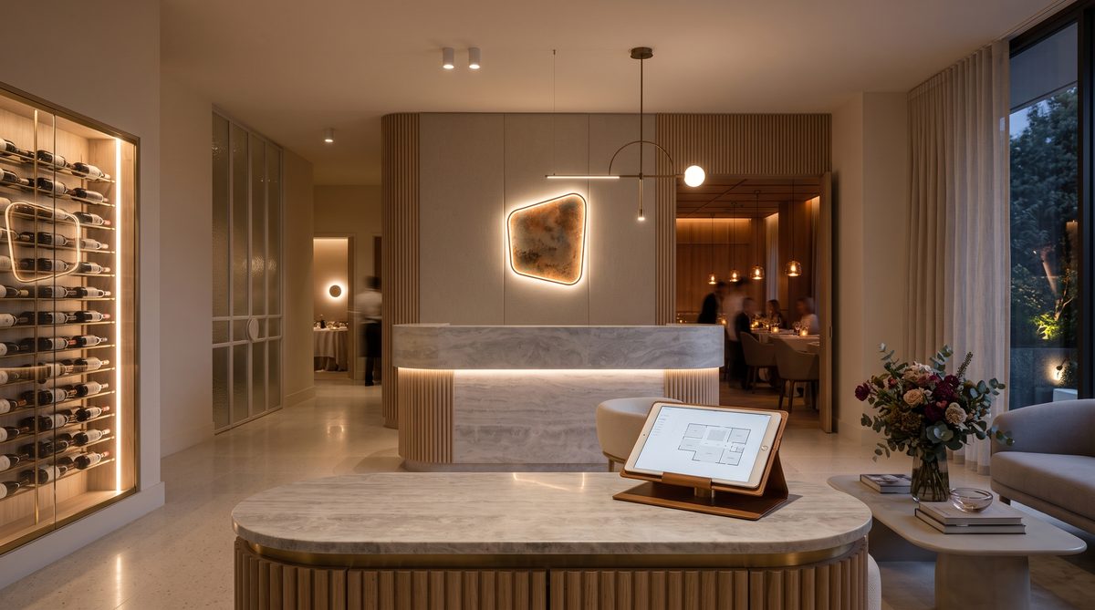 Host booking a restaurant reservation